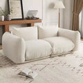 Chenille Fabric Modular Love Seat Sofa, 2-Seater Cloud Couch with High Resilience Sponge, Small Space Boneless Sofa for Apartment, Office