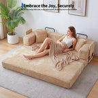 80.7 5-in-1 Convertible Sleeper Sofa Bed aï¿?Corduroy, 1200 lbs, No Assembly