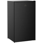 HOMCOM 3.2 Cu.Ft Mini Fridge with Freezer, Single Door Compact Refrigerator with Adjustable Thermostat for Bedroom