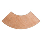 4-foot Serpentine Wood Folding Banquet Table - 24W x 48D x 30.25H - 24W x 48D x 30.25H