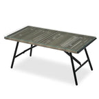 4 PCS Outdoor Rope Patio Set for 4 with Cushions and Glass Table