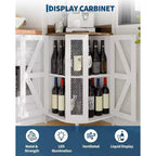 Garvee 5-Tier Corner Bar Cabinet, 71.5 Tall Liquor Cabinet with LED Lights for Home