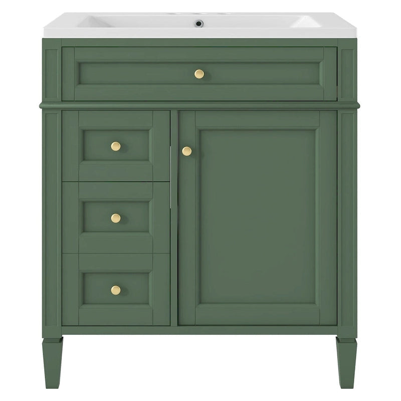 Bathroom Vanity with Top Sink and a Tip-out Drawer