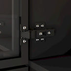 47.2 Wide Armoire LED Light All Glass Door Closet Cabinet Wardrobe