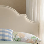 Adjustable Full/Queen Studded Fabric Headboard