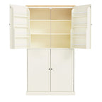 40.2x20x71.3 High Freestanding Kitchen Pantry Large Cupboard Storage Cabinet with 2 Drawers 2 Adjustable Shelves 8 Door Shelves