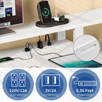 65 L-Shaped Corner Desk with RGB LED, Monitor Stand & Storage Cabinet â€?1-Person | White / Oak / Charcoal Grey / Black