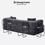 80.7 5-in-1 Convertible Sleeper Sofa Bed aï¿?Corduroy, 1200 lbs, No Assembly