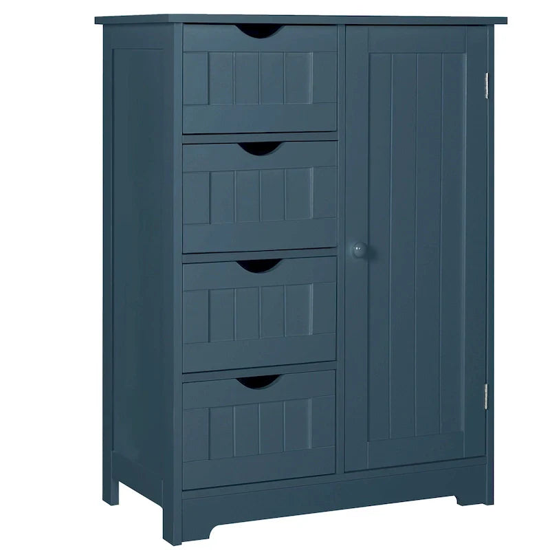 VEIKOUS Bathroom Floor Storage Cabinet with 4 Drawers