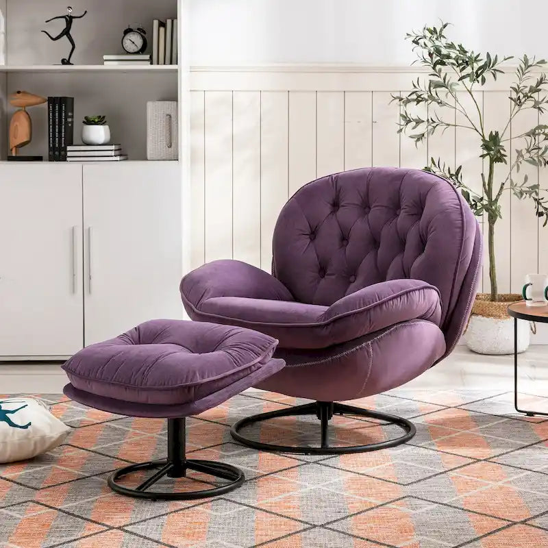 Accent chair TV Chair Living room Chair with Ottoman