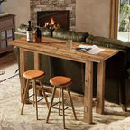 63-Inch Solid Wood Bar Height Pub Table for Kitchen, Café or Restaurant