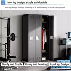 Garvee Steel Storage Locker Cabinet, 72 Heavy-Duty Metal Locker for School, Gym & Office, Black