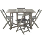 SAFAVIEH Outdoor Brandy 5-Piece Outdoor Dining Table Set - 43Wx35Dx29H