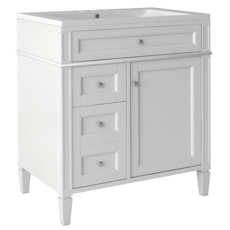 Bathroom Vanity with Top Sink and a Tip-out Drawer