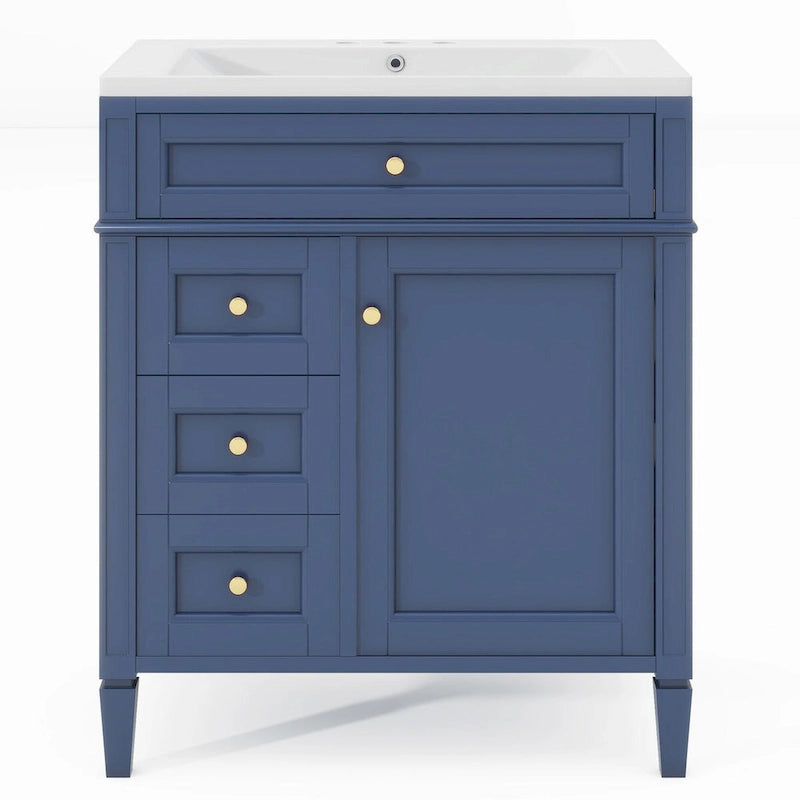 Bathroom Vanity with Top Sink and a Tip-out Drawer