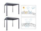 Gazebo Metallo 296 cm 296 cm Nero