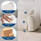 Chenille Fabric Modular Love Seat Sofa, 2-Seater Cloud sofa with High Resilience Sponge, Small Space Boneless Sofa