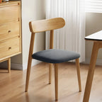Modern Armless Leather Dining Chair with Low Back
