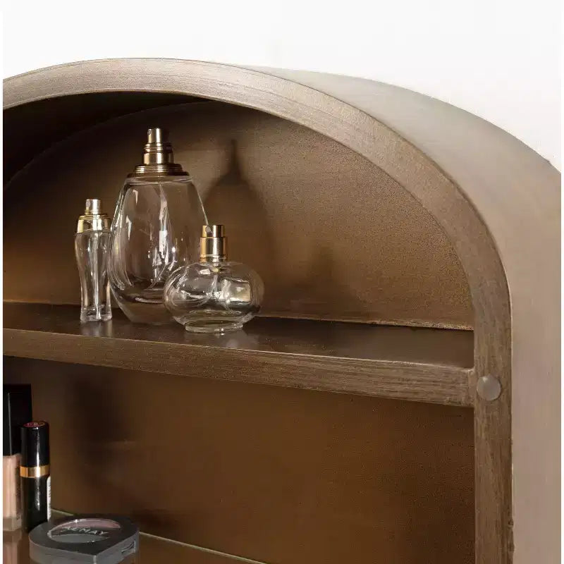 Kate & Laurel All Things Decor 20x6x30 Arendahl MDF Jewelry Cabinet with Mirror Gold