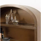 Kate & Laurel All Things Decor 20x6x30 Arendahl MDF Jewelry Cabinet with Mirror Gold