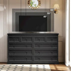 10 Drawers Dresser 55 Large Drawers Wood Dressers & Chest of Drawers