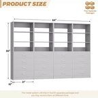 Closet Organizer System with Wood Drawers and Shelves