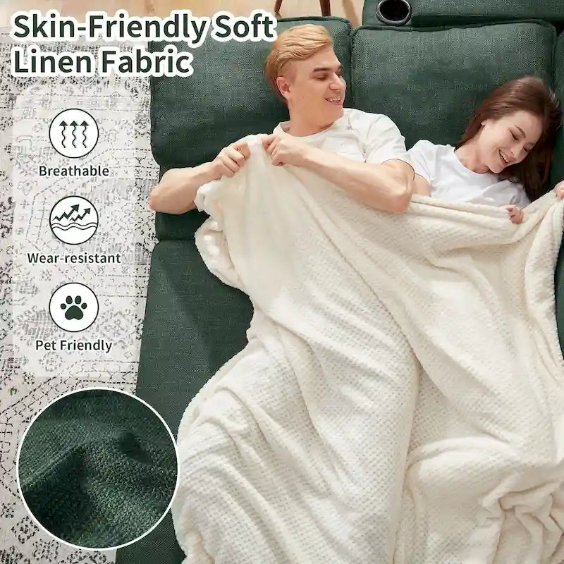 80 L-Shaped Sofa Couch Bed, Sofa Sleeper with Pull Out Bed, Reversible Sleeper Sofa Bed