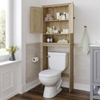 Farmhouse Over the Toilet Cabinet with Shelves and Magnetic Closure Doors