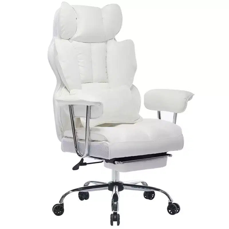 Efomao Ergonomic Desk Office Chair 400LBS, Big and Tall PU Leather Computer Chair, Executive Desk Chair with Footrest and Lumbar Support
