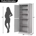 Freestanding Kitchen Pantry Storage Cabinet, 70 in Cupboard with Doors and Adjustable Shelves