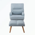 Accent Chair with Ottoman Set, with Adjustable Backrest