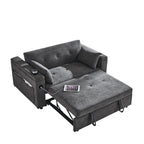 54 Pull-Out Sleeper Sofa Bed Double Seat Recliner Sofa Bed
