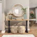 35x35 Wooden Wall Mirror with White Wash Effect Cream - Olivia & May: No Assembly, MDF Frame, Indoor Use