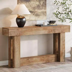 62.99-Inch Wood Console Table, 2-Tier Narrow Long Farmhouse Entryway Table