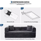 80.7 5-in-1 Convertible Sleeper Sofa Bed aï¿?Corduroy, 1200 lbs, No Assembly