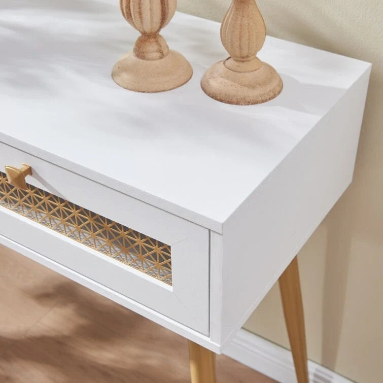 41.9 Wood 2-Drawer Entryway Console Table