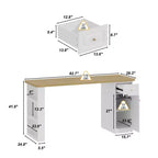 82.6 Laundry Countertop Storage with Adjustable Shelf & Drawer, Washer Dryer Countertop for Laundry Room