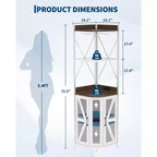 Garvee 5-Tier Corner Bar Cabinet, 71.5 Tall Liquor Cabinet with LED Lights for Home