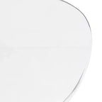 LeisureMod Bristol 5-Piece Dining Set Round Dining Table, 4 Plastic Dining Chairs White Legs