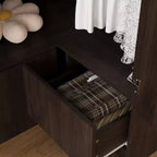 Hitow Minimalist Armoire Corner Wardrobe Double Door and Drawer Designs