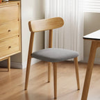 Modern Armless Leather Dining Chair with Low Back