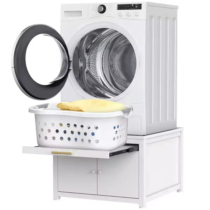 Black / White Heavy-Duty Metal Washer & Dryer Pedestal Stand �C Single Unit, Anti-Vibration