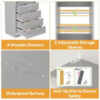Closet Organizer System with Wood Drawers and Shelves