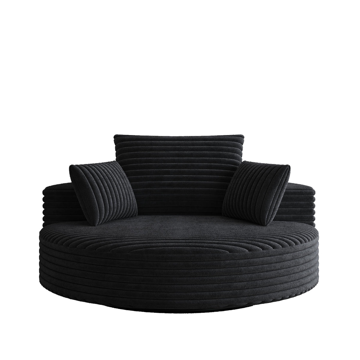Corduroy Chenille Foam Single Swivel Chair