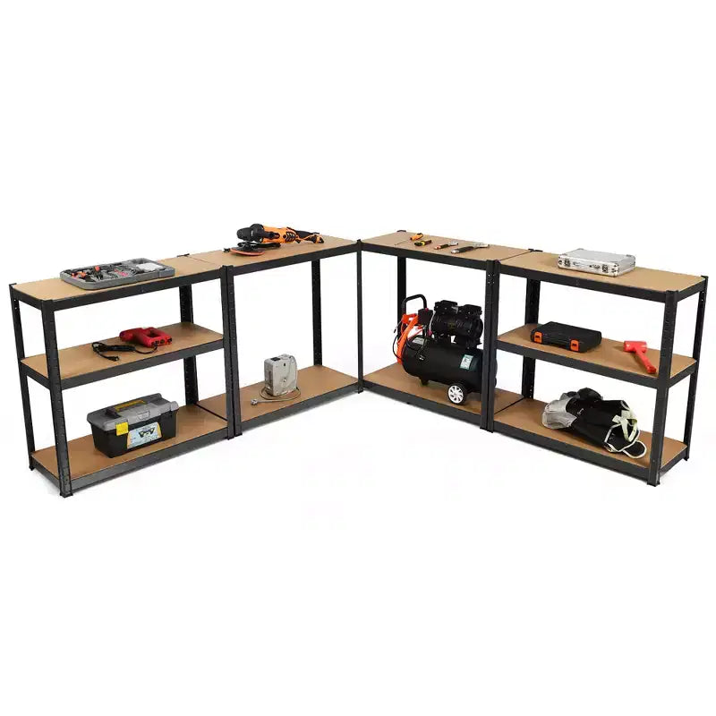Lot de 2 étagères de rangement robustes en métal de 183 cm, à 5 niveaux réglables, pour garage