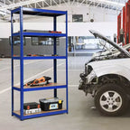 Lot de 2 étagères de rangement robustes en métal de 183 cm, à 5 niveaux réglables, pour garage