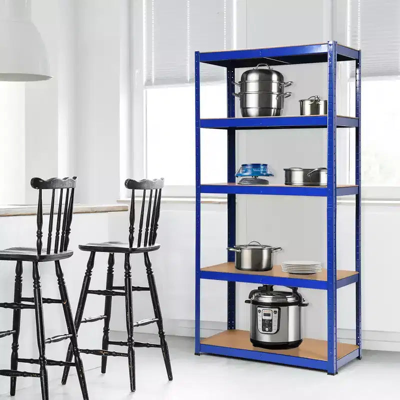 Lot de 2 étagères de rangement robustes en métal de 183 cm, à 5 niveaux réglables, pour garage