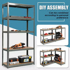 Lot de 2 étagères de rangement robustes en métal de 183 cm, à 5 niveaux réglables, pour garage