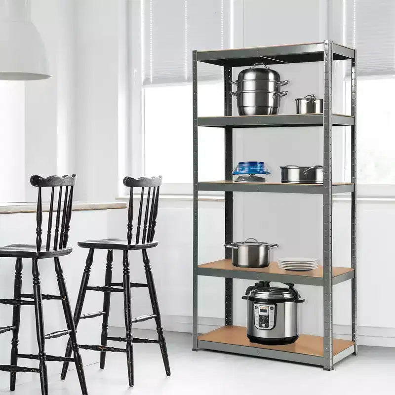 Lot de 2 étagères de rangement robustes en métal de 183 cm, à 5 niveaux réglables, pour garage