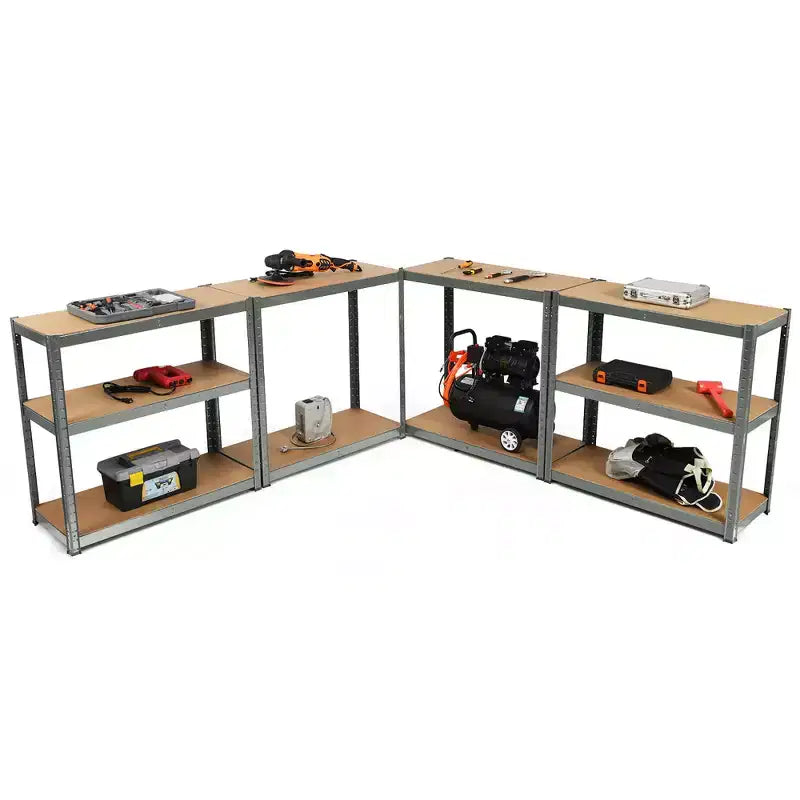 Lot de 2 étagères de rangement robustes en métal de 183 cm, à 5 niveaux réglables, pour garage